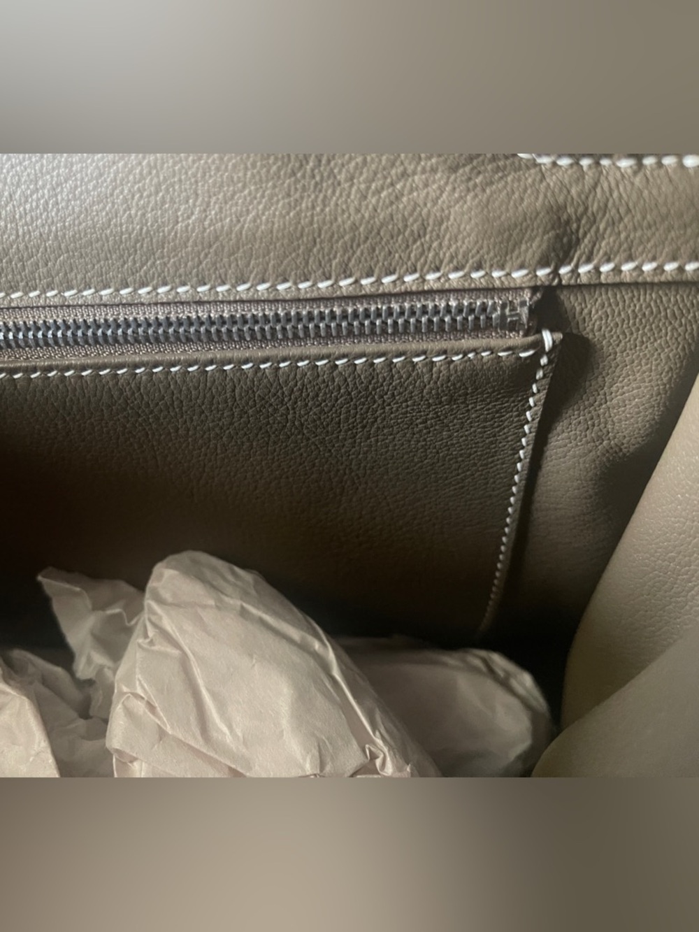 Classic Brown Leather Satchel with Silver Hardware - Picture 9 of 11